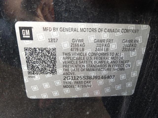 Photo 10 from auction – 2018 CHEVROLET IMPALA PRE with VIN 2G1125S38J9146407
