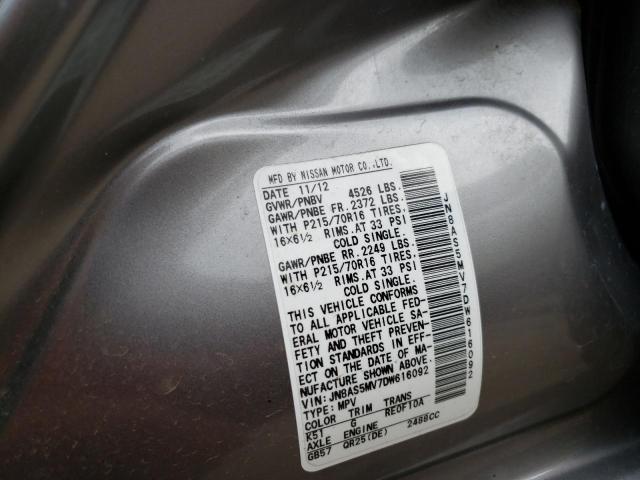Photo 9 from auction – 2013 NISSAN ROGUE S with VIN JN8AS5MV7DW616092