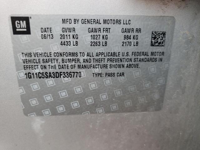 Photo 10 from auction – 2013 CHEVROLET MALIBU 1LT with VIN 1G11C5SA3DF336770