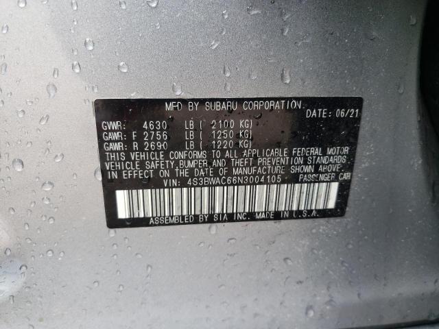 Photo 10 from auction – 2022 SUBARU LEGACY PRE with VIN 4S3BWAC66N3004105