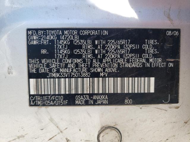 Photo 10 from auction – 2007 TOYOTA RAV4 with VIN JTMBK33V175013882