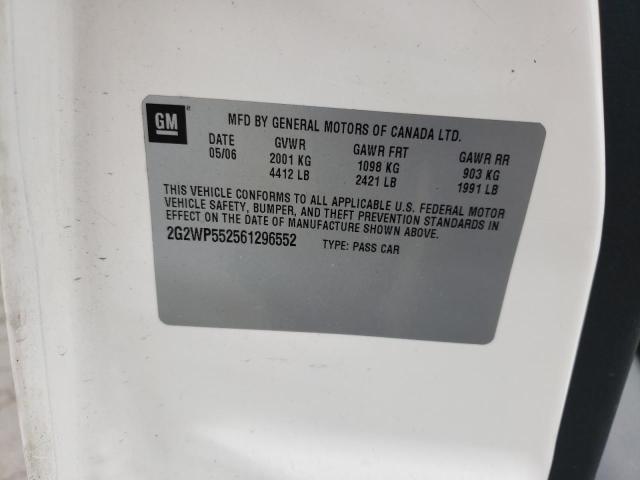 Photo 10 from auction – 2006 PONTIAC GRAND PRIX with VIN 2G2WP552561296552