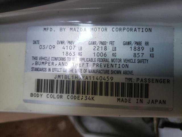 Photo 10 from auction – 2010 MAZDA 3 S with VIN JM1BL1H5XA1140459