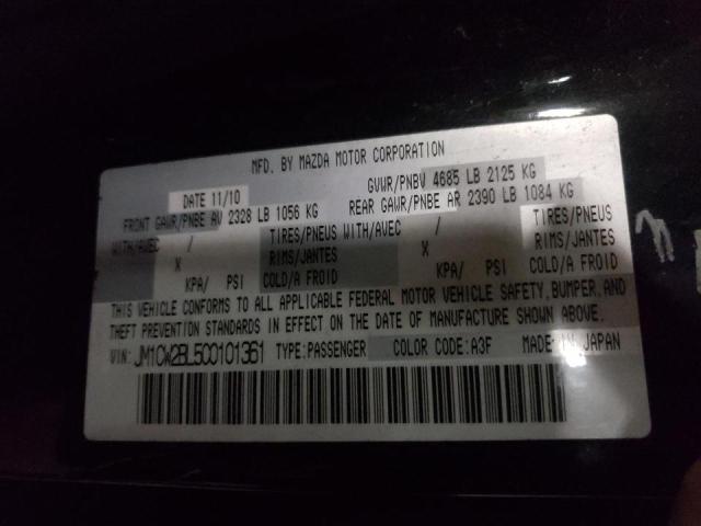 Photo 10 from auction – 2012 MAZDA 5 with VIN JM1CW2BL5C0101361