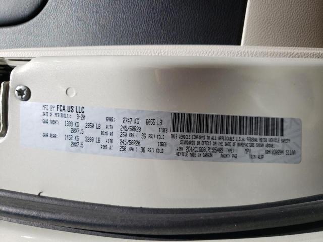 Foto 10 de la subasta – 2020 CHRYSLER PACIFICA L con VIN 2C4RC1GG0LR195485