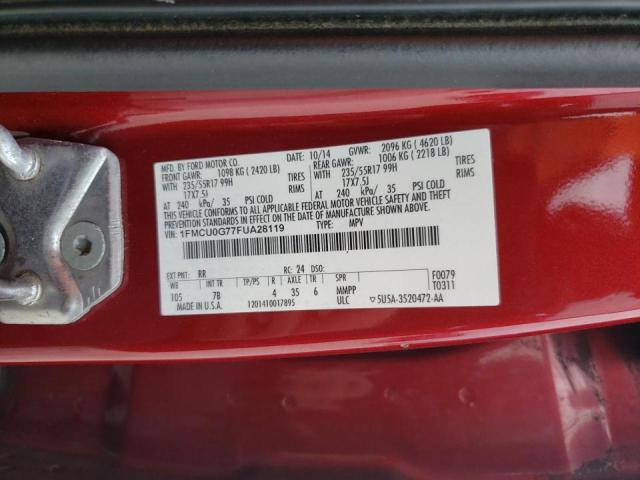 Photo 10 from auction – 2015 FORD ESCAPE SE with VIN 1FMCU0G77FUA28119