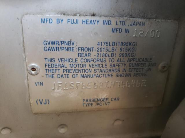 Photo 10 from auction – 2001 SUBARU FORESTER S with VIN JF1SF65681H766462