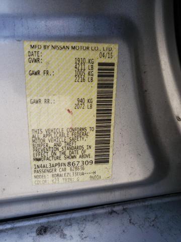 Photo 10 from auction – 2015 NISSAN ALTIMA 2.5 with VIN 1N4AL3AP9FN867309