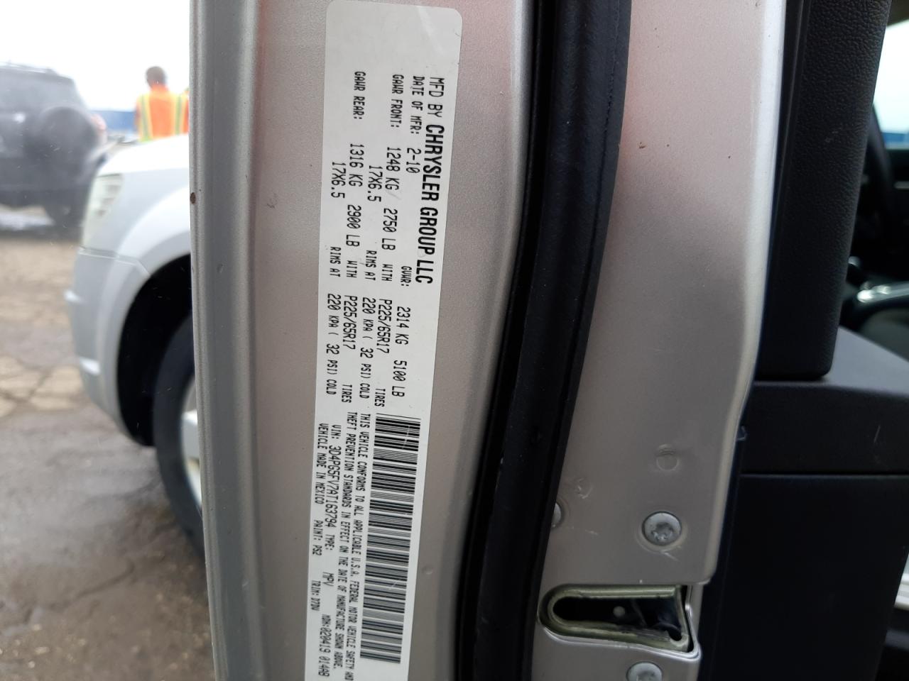Photo 11 from auction – 2010 DODGE JOURNEY SX with VIN 3D4PG5FV7AT163794