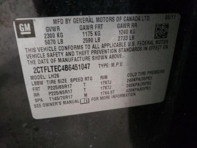 Photo 10 from auction – 2011 GMC TERRAIN SL with VIN 2CTFLTEC4B6451047