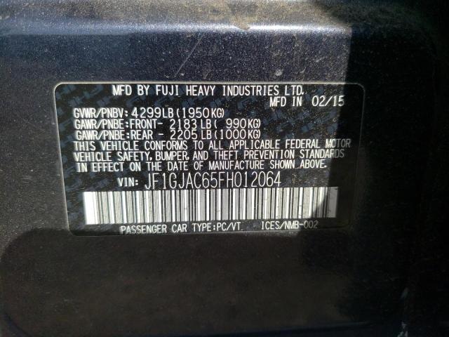 Photo 10 from auction – 2015 SUBARU IMPREZA PR with VIN JF1GJAC65FH012064