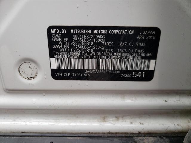 Photo 10 from auction – 2019 MITSUBISHI OUTLANDER with VIN JA4AD2A36KZ053338