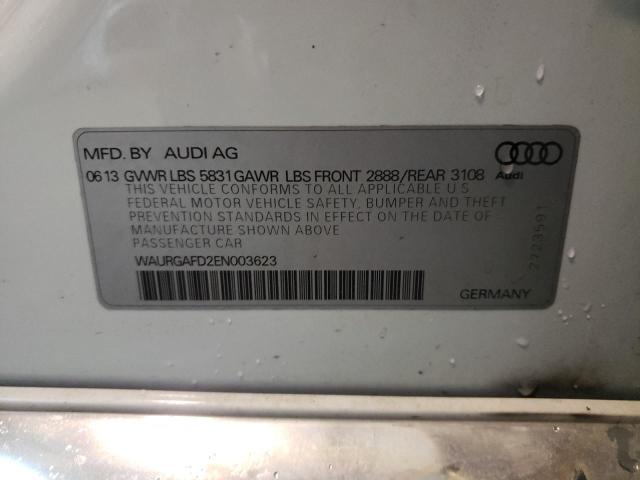 Photo 10 from auction – 2014 AUDI A8 L QUATT with VIN WAURGAFD2EN003623