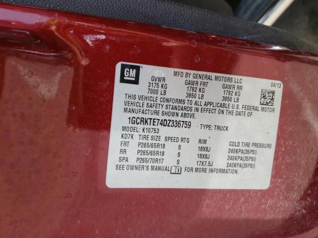 Photo 10 from auction – 2013 CHEVROLET SILVERADO with VIN 1GCRKTE74DZ336759