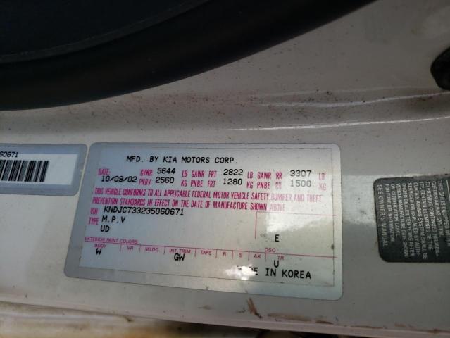 Photo 10 from auction – 2003 KIA SORENTO with VIN KNDJC733235060671
