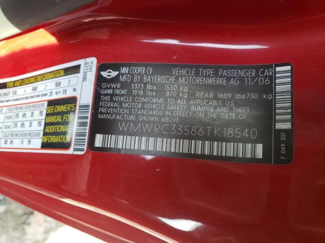 Photo 10 from auction – 2006 MINI COOPER with VIN WMWRC33586TK18540