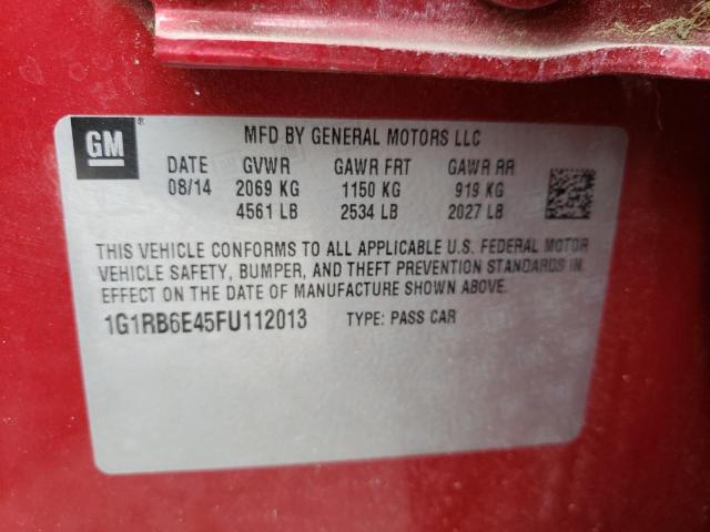 Photo 10 from auction – 2015 CHEVROLET VOLT with VIN 1G1RB6E45FU112013