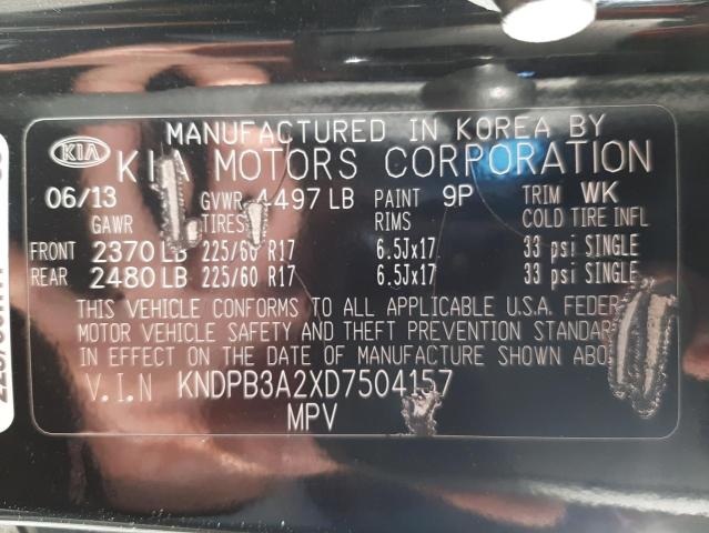 KIA SPORTAGE B 2013 with VIN KNDPB3A2XD7504157 - Photo from auction