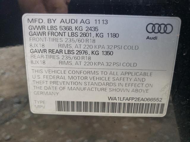 Photo 10 from auction – 2014 AUDI Q5 PREMIUM with VIN WA1LFAFP2EA066552