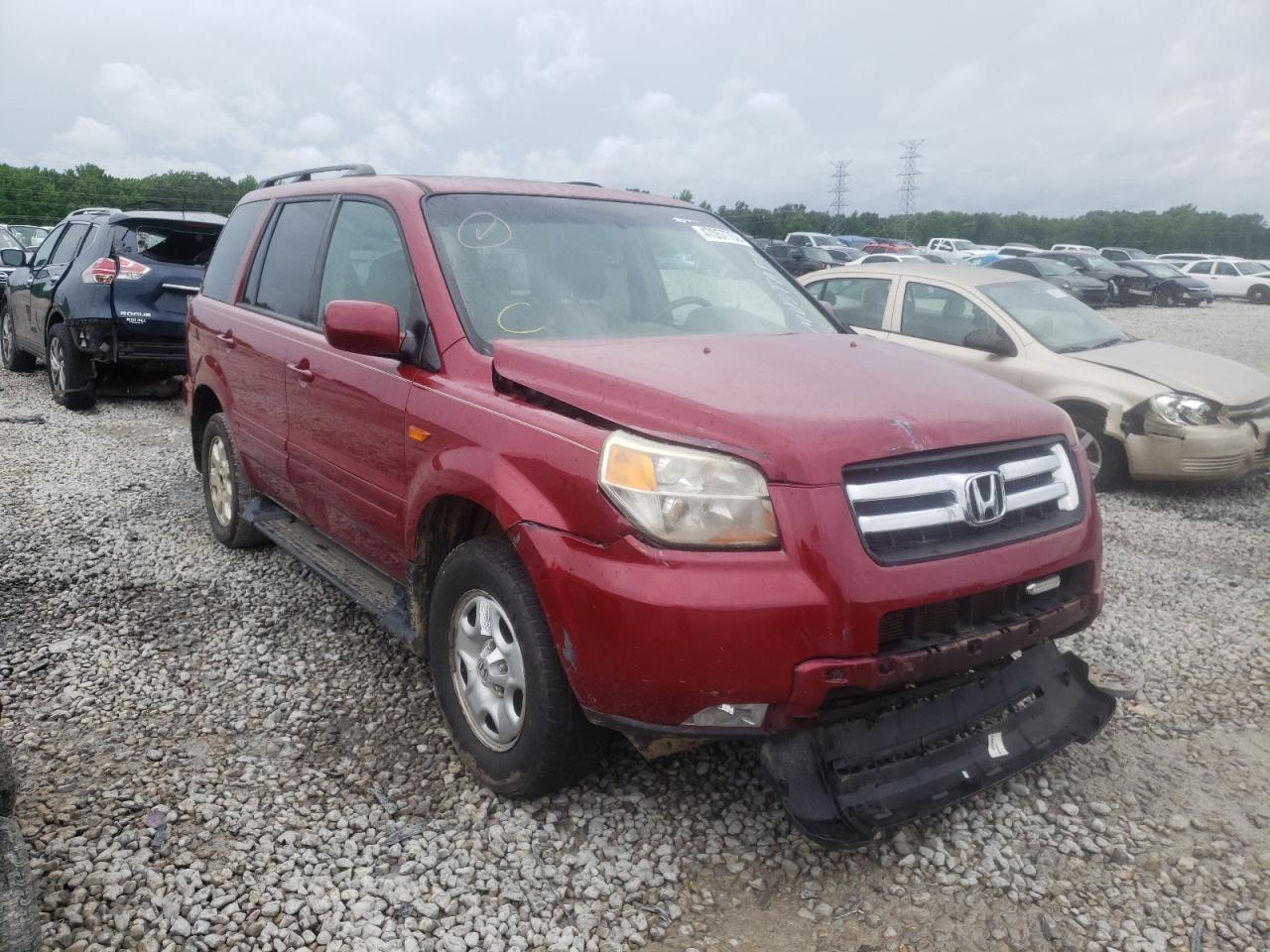 HONDA PILOT EX 2006 with VIN 5FNYF28766B044738 - Photo from auction