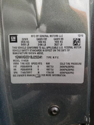 Photo 10 from auction – 2011 CHEVROLET TRAVERSE L with VIN 1GNKVGED1BJ255341