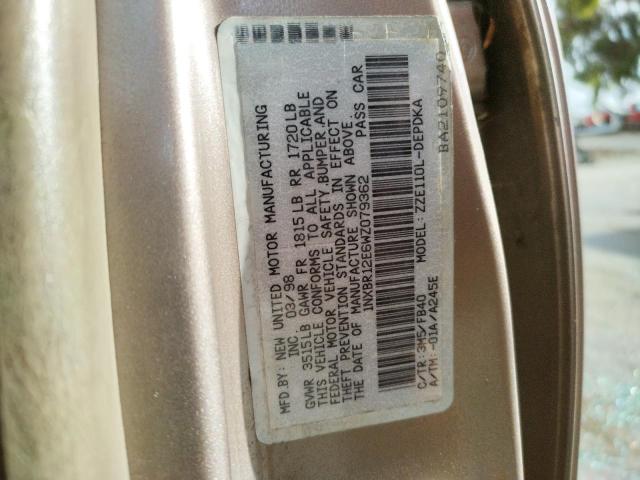 Photo 10 from auction – 1998 TOYOTA COROLLA VE with VIN 1NXBR12E6WZ079362