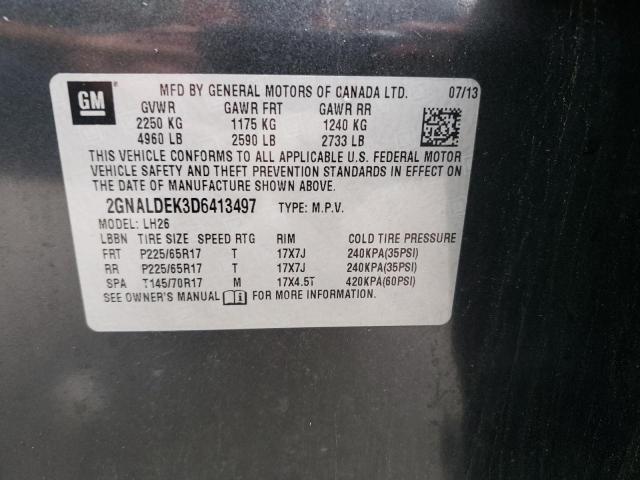 Photo 10 from auction – 2013 CHEVROLET EQUINOX LT with VIN 2GNALDEK3D6413497