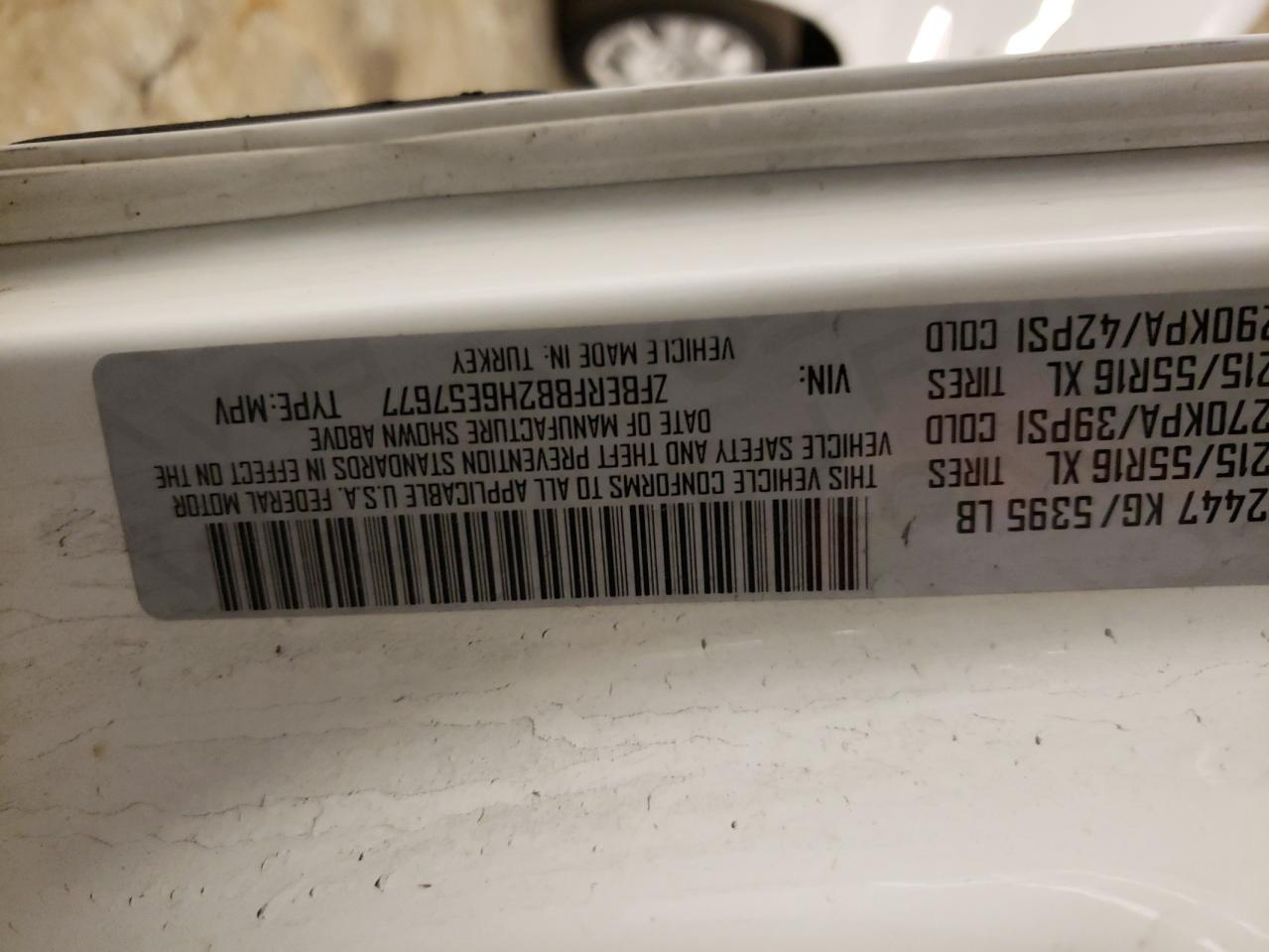 Photo 10 from auction – 2017 RAM PROMASTER with VIN ZFBERFBB2H6E57677
