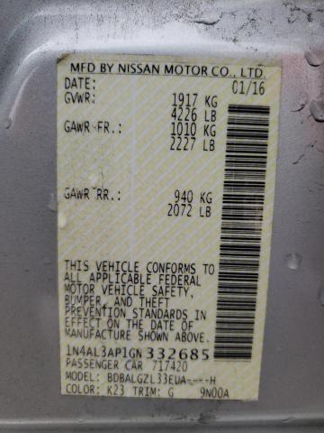 Foto 10 de la subasta – 2016 NISSAN ALTIMA 2.5 con VIN 1N4AL3AP1GN332685