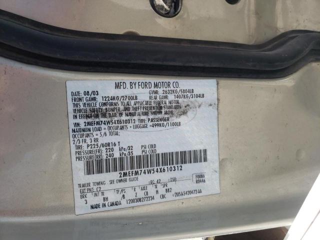 Photo 10 from auction – 2004 MERCURY GRAND MARQ with VIN 2MEFM74W54X610312