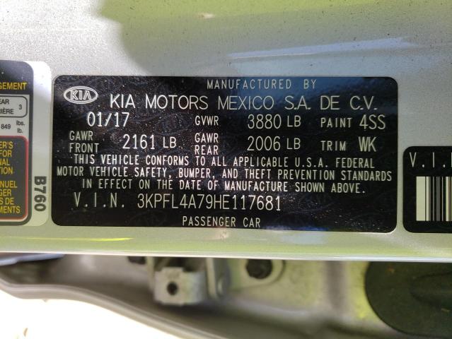 Photo 10 from auction – 2017 KIA FORTE LX with VIN 3KPFL4A79HE117681