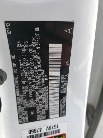Photo 10 from auction – 2012 TOYOTA SIENNA LE with VIN 5TDKK3DC5CS276023