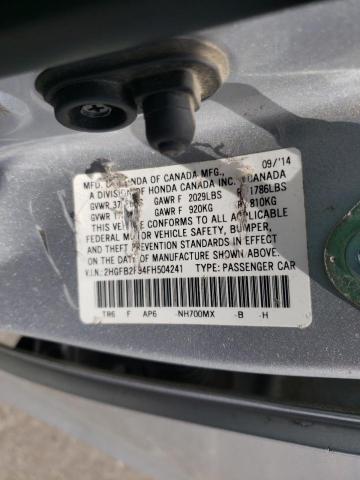 Photo 10 from auction – 2015 HONDA CIVIC EXL with VIN 2HGFB2F94FH504241