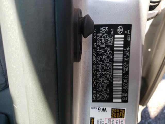 Photo 10 from auction – 2005 TOYOTA PRIUS with VIN JTDKB20U353114954