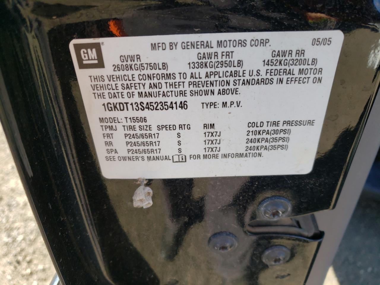 Zdjęcie 10 z aukcji – 2005 GMC ENVOY z VIN 1GKDT13S452354146