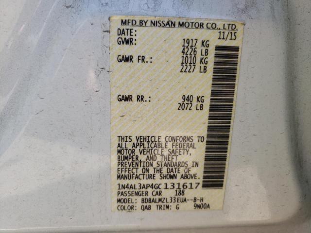 Photo 10 from auction – 2016 NISSAN ALTIMA 2.5 with VIN 1N4AL3AP4GC131617