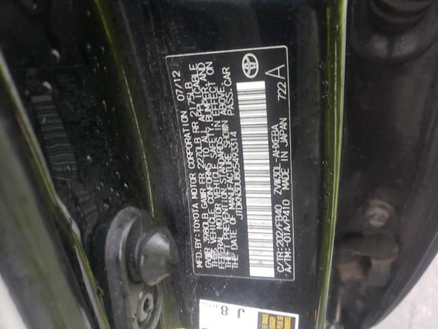 Photo 10 from auction – 2012 TOYOTA PRIUS with VIN JTDKN3DU8C5493314