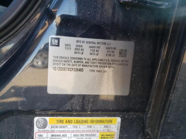 Photo 10 from auction – 2012 CHEVROLET MALIBU LTZ with VIN 1G1ZG5E7XCF226465
