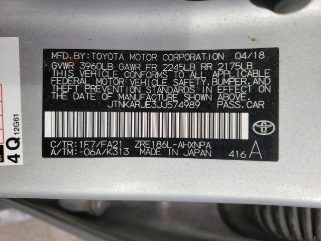 Photo 10 from auction – 2018 TOYOTA COROLLA IM with VIN JTNKARJE3JJ574989