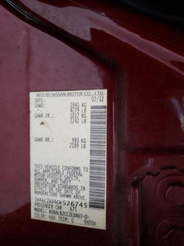 Foto 10 de la subasta – 2012 NISSAN ALTIMA con VIN 1N4AL2AP4CN526745