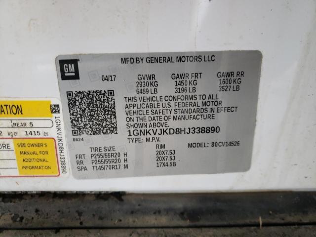 Photo 10 from auction – 2017 CHEVROLET TRAVERSE P with VIN 1GNKVJKD8HJ338890