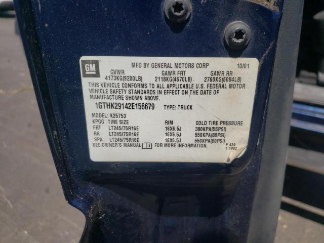 Photo 10 from auction – 2002 GMC SIERRA K25 with VIN 1GTHK29142E156679