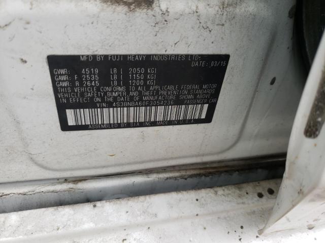 Photo 10 from auction – 2015 SUBARU LEGACY 2.5 with VIN 4S3BNBA60F3054236