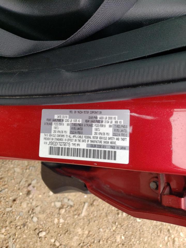 Photo 10 from auction – 2016 MAZDA CX-5 GT with VIN JM3KE2DY7G0798715