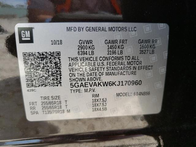 Photo 10 from auction – 2019 BUICK ENCLAVE ES with VIN 5GAEVAKW6KJ170960