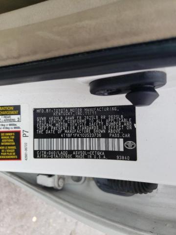 Photo 10 from auction – 2012 TOYOTA CAMRY BASE with VIN 4T1BF1FK1CU523736