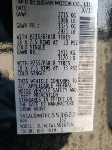 Photo 10 from auction – 2015 INFINITI QX60 with VIN 5N1AL0MN7FC553622