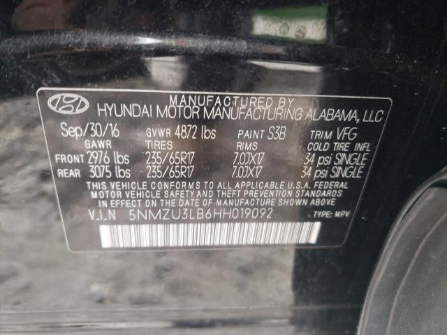 Фото 10 с аукциона – 2017 HYUNDAI SANTA FE S с VIN 5NMZU3LB6HH019092