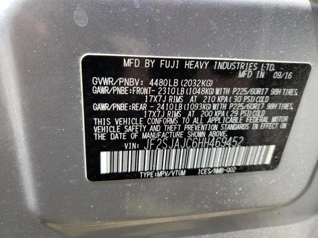 Photo 10 from auction – 2017 SUBARU FORESTER 2 with VIN JF2SJAJC6HH469452