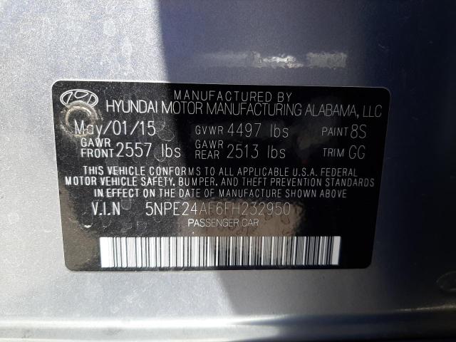 Photo 10 from auction – 2015 HYUNDAI SONATA SE with VIN 5NPE24AF6FH232950